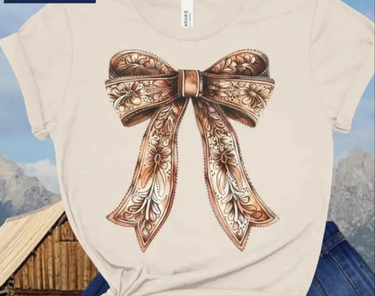 Western Leather Bow T-shirt